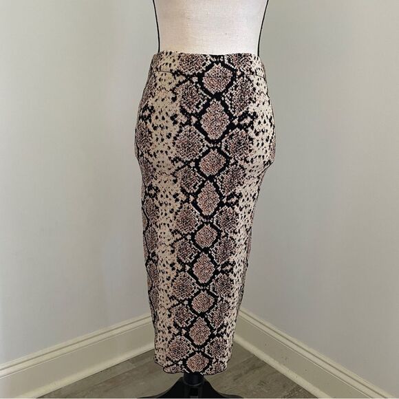 J.O.A. Snakeskin Knit Strapless Dress or Midi Skirt size Small Y2K Animal Print - Picture 2 of 8